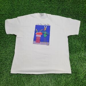 Vintage 1992 Funny Santa Claus Shirt XL 23x28 Crop USA